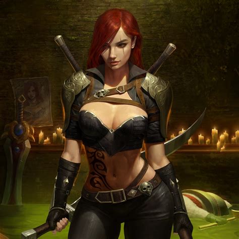 2932x2932 2020 Katarina League Of Legends Game 4k Ipad Pro