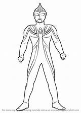 Ultraman Agul Pilih Tiga sketch template