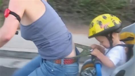 hot mom gets thong wedgie on bike ride slow motion youtube