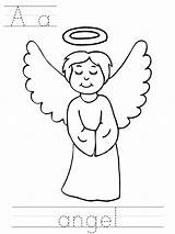 Angel Coloring Angels Pages Drawing Kids Color Christmas Simple Characters Sheet Drawings Printable Blue Getdrawings Popular Comments sketch template