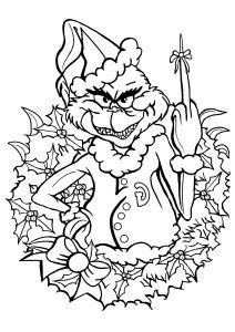 grinch  printable coloring pages  kids