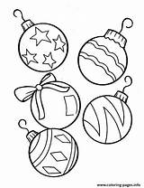 Coloring Christmas Ornament Tree Pages Printable Color Book sketch template