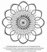 Mandala Mandalas Adults Gabarit Intricate Fleur sketch template