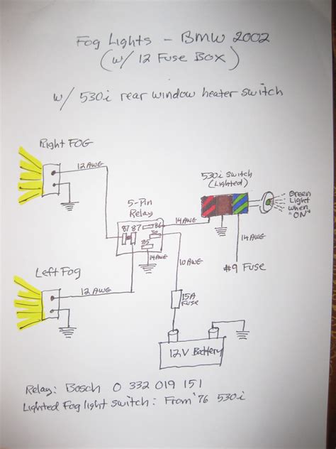 fog light button wiring bmw