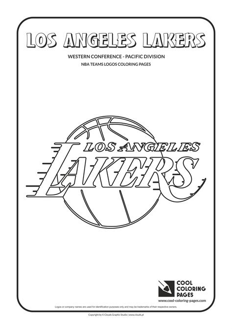 cool coloring pages los angeles lakers nba basketball teams logos