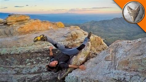 horrific cliff fall    jump youtube