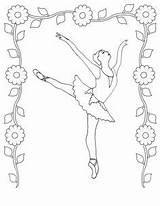 Ausmalen Ballerina Ballett sketch template