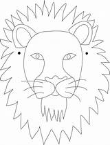 Lion Mask Printable Face Coloring Kids Print Pages Pdf Open  King sketch template