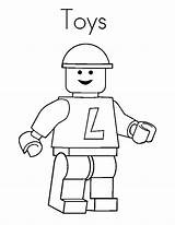 Lego Coloring Construction Toys Pages Worker sketch template