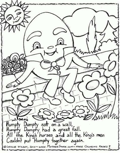 preschool nursery rhymes coloring pages coloring home