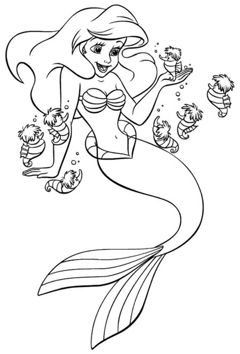 ariel  mermaid coloring pages coloring home