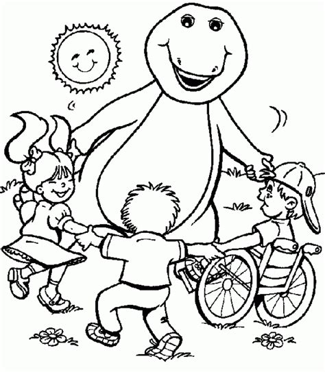 barney  friends coloring pages   print