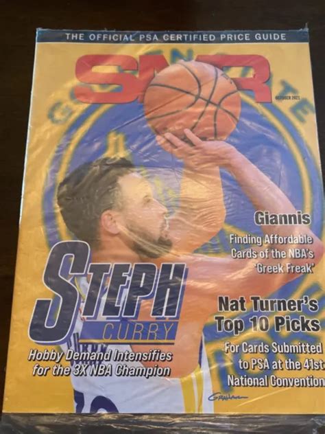steph curry cover  smr price guide  psa october  issue sealed