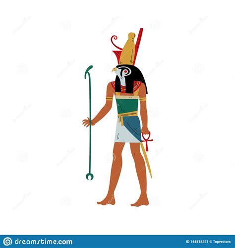 Horus God Of Sky And Sun With Head Of Falcon Symbol Of