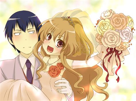 aisaka taiga takasu ryuuji toradora wedding attire anime wallpapers