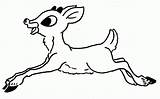 Rudolph Reindeer Nosed Rudolf Flying Wilma Coloringhome Elf sketch template