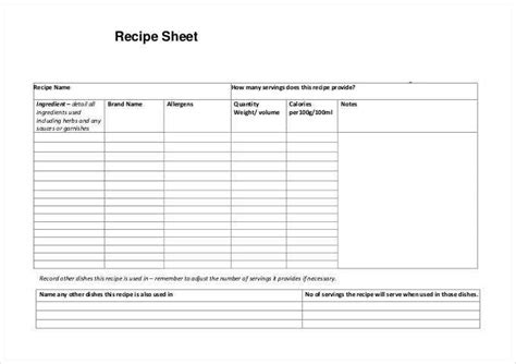 recipe costing template uk besto blog