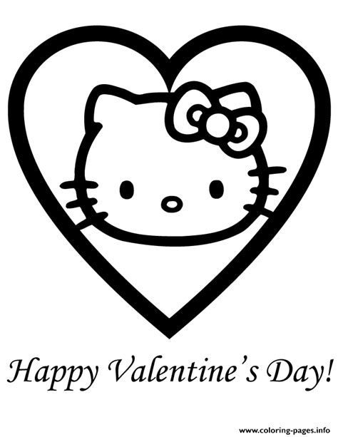 kitty happy valentines day coloring page printable