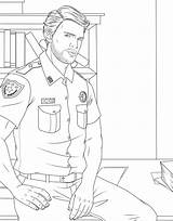 Coloring Pages Men Adult Uniform Male Book School Man Mens Police Drawing Color Books Getcolorings Getdrawings Printable Print Trend Colorings sketch template