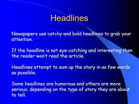 headlines powerpoint ks teaching resources