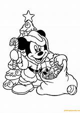 Pages Mickey Mouse Christmas Coloring Preparing Color Online Print sketch template