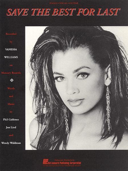 Save The Best For Last By Vanessa Williams Single Sheet