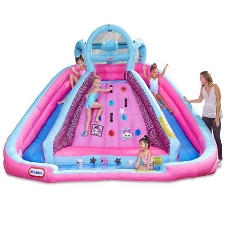 inflatable river race water park   blower splash pool kids