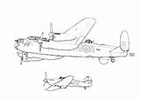 Lancaster Lijntekening Hurricane Bommenwerper sketch template