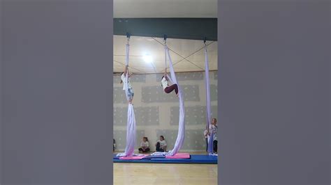 ariana climbing aerial silks at dance camp youtube