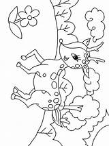 Deer Coloring Pages Baby Cute Getcolorings Hunting Getdrawings sketch template