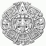 Aztec Mayan sketch template
