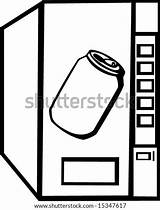 Vending Machine Stock Beverage Soda Vector Shutterstock sketch template