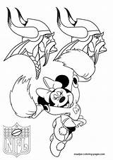 Coloring Pages Minnesota Vikings Minnie Mouse Nfl Browser Window Print sketch template