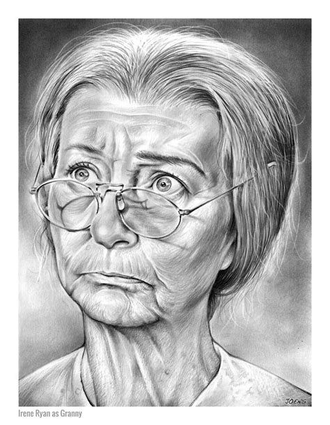 granny drawing by greg joens fine art america