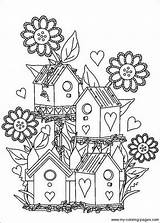 Birdhouse Coloring Pages Template Templates sketch template