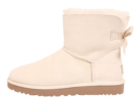 ugg mini bailey bow  boot  white lyst
