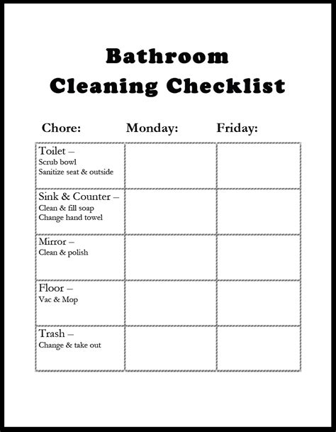 diy bathroom cleaning checklist gazing
