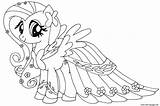 Fluttershy Pony Coloring Little Pages Printable Choose Board sketch template