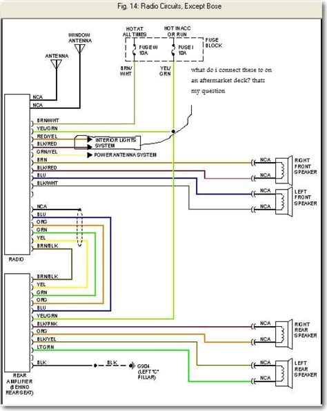 nissan maxima radio wiring diagram diagram  pictures