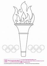 Torch Olympic Coloring Olympics Template Kids Clipart Color Crafts Games Special Paper Craft Sketch Preschool Tissue Decorate Pages Colouring Winter sketch template