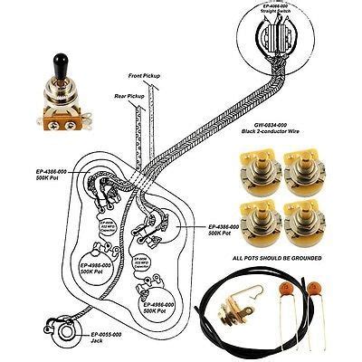 epiphone les paul wiring kit  diagram  epiphone wire kit