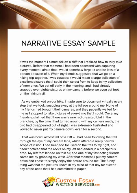 sample  narrative essay  document template