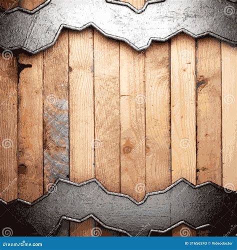 metal  wood background stock  image