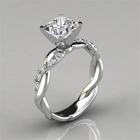 share    princess cut diamond twist ring super hot vovaeduvn