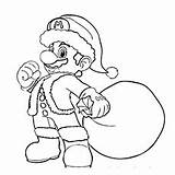 Mario Coloring Christmas Pages Super Printable Santa Kids Claus Top Bros Colouring Color Drawing Kart Outline Draw Clipart Online Print sketch template