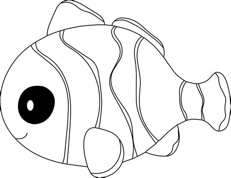 clownfish kids coloring page great  beginner coloring book