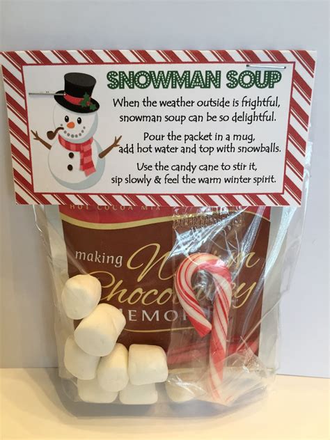 snowman soup treat bag topper sweetdesignsbyregan