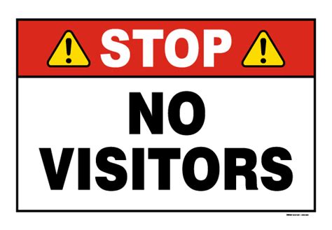 visitors allowed signs  stock ready  ship