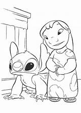 Stitch Lilo Coloring Pages Print Disney Easy Color Printable Tulamama Amp Getcolorings Little Colo sketch template