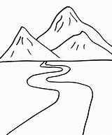 Coloring Kids Pages Drawing Mountain Choose Board sketch template
